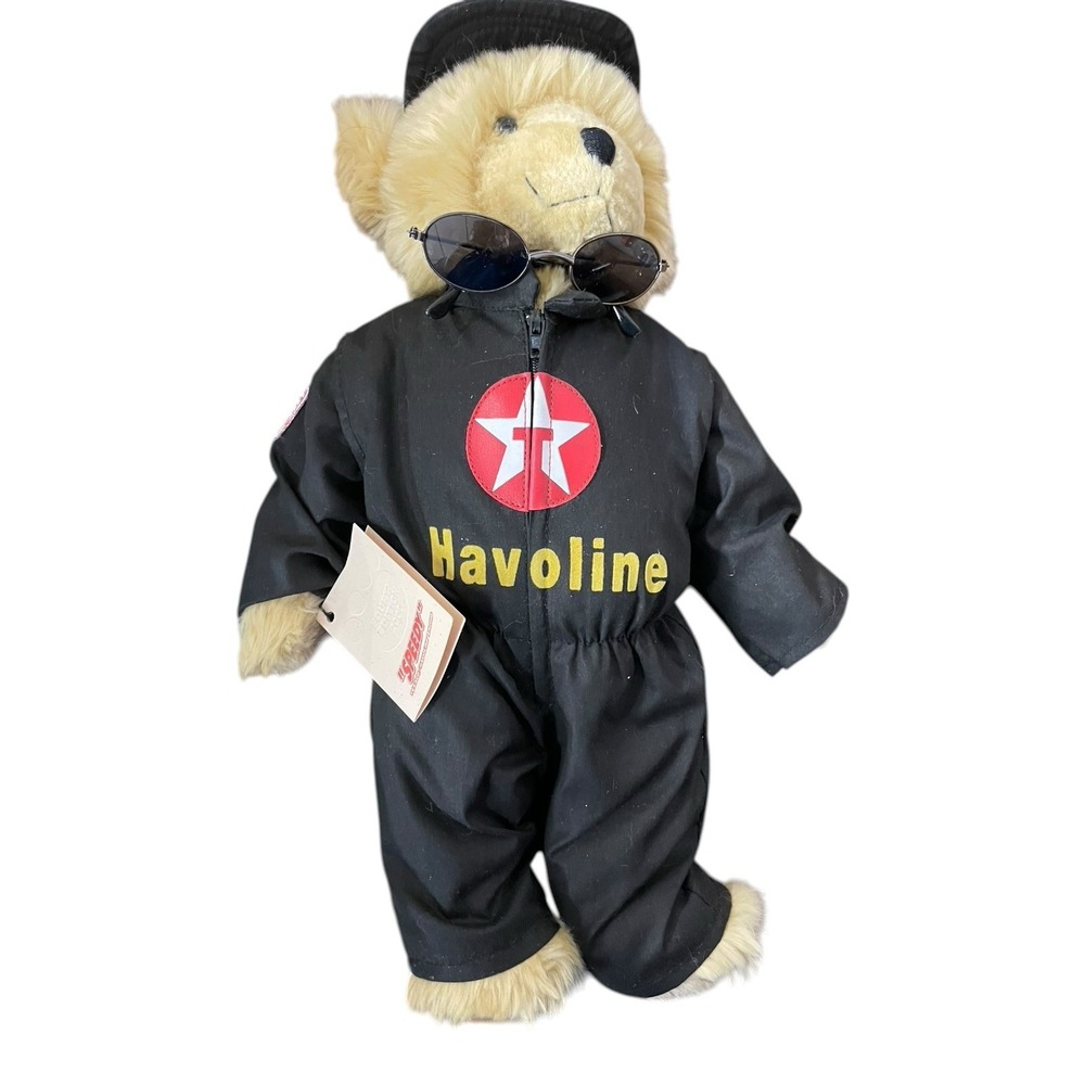 "Speedy" Texaco/Havoline‎ Racing Stuffed Teddy Bear 16" Orig. Box